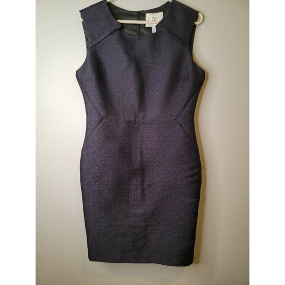 AG Phillips Size 12 Beverly Dress Navy Blue Sheath Sleeveless - Picture 2 of 5